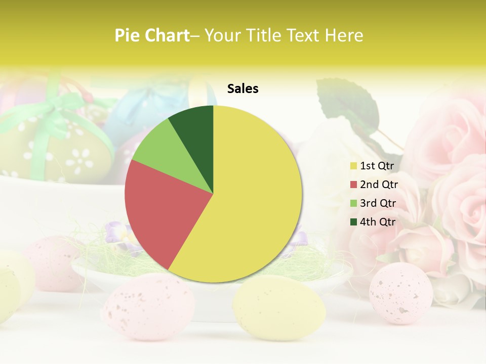 A Table Topped With Lots Of Eggs And Flowers PowerPoint Template