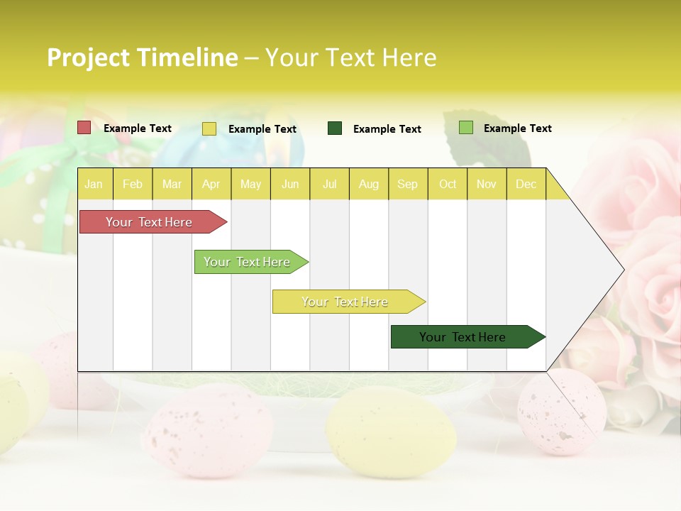 A Table Topped With Lots Of Eggs And Flowers PowerPoint Template