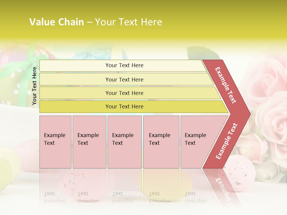 A Table Topped With Lots Of Eggs And Flowers PowerPoint Template