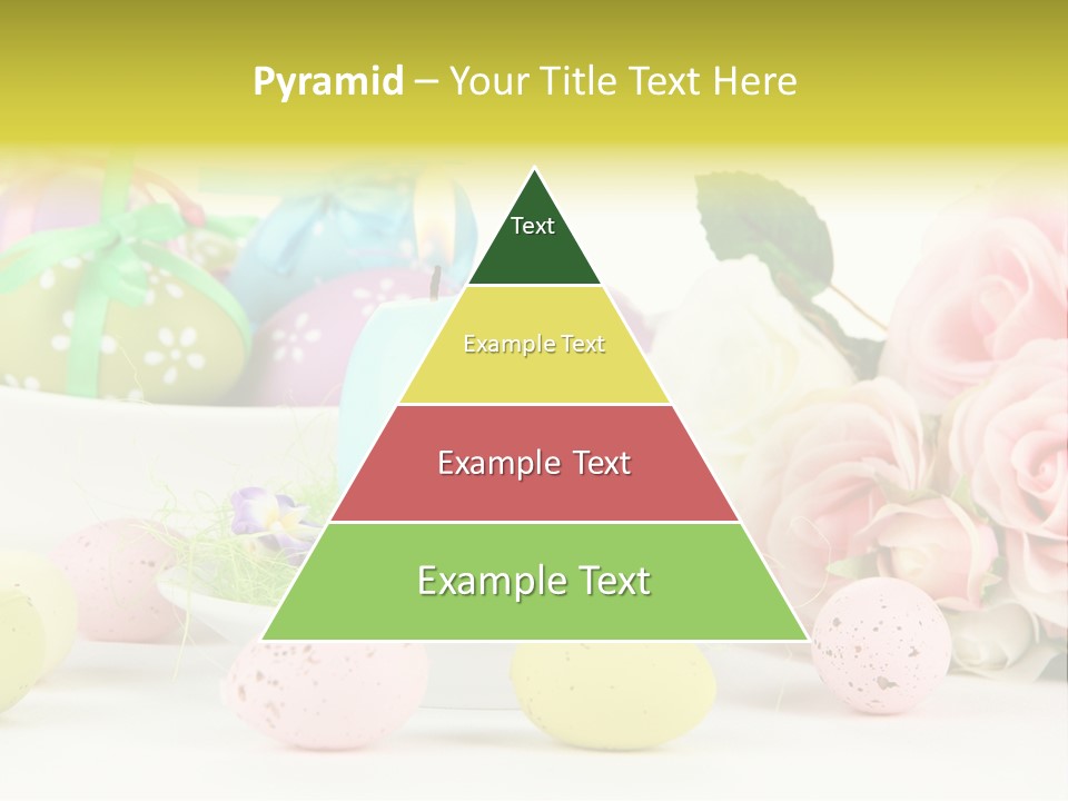 A Table Topped With Lots Of Eggs And Flowers PowerPoint Template