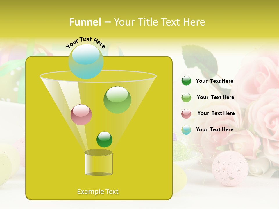 A Table Topped With Lots Of Eggs And Flowers PowerPoint Template