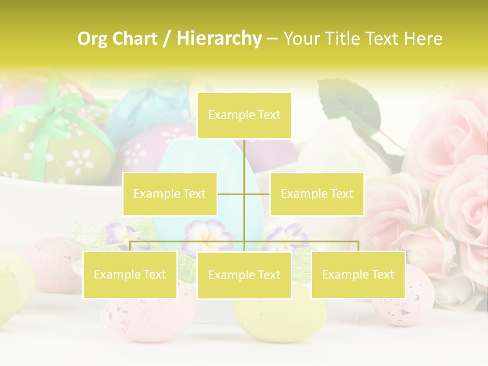 A Table Topped With Lots Of Eggs And Flowers PowerPoint Template