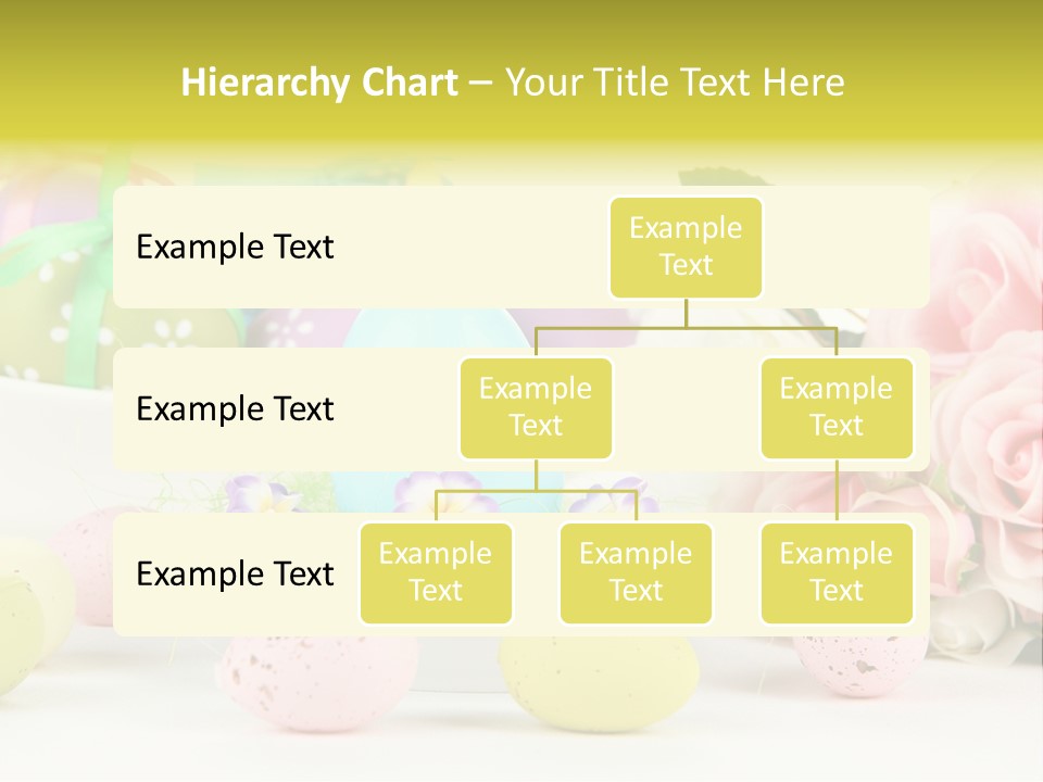 A Table Topped With Lots Of Eggs And Flowers PowerPoint Template