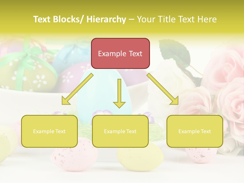 A Table Topped With Lots Of Eggs And Flowers PowerPoint Template