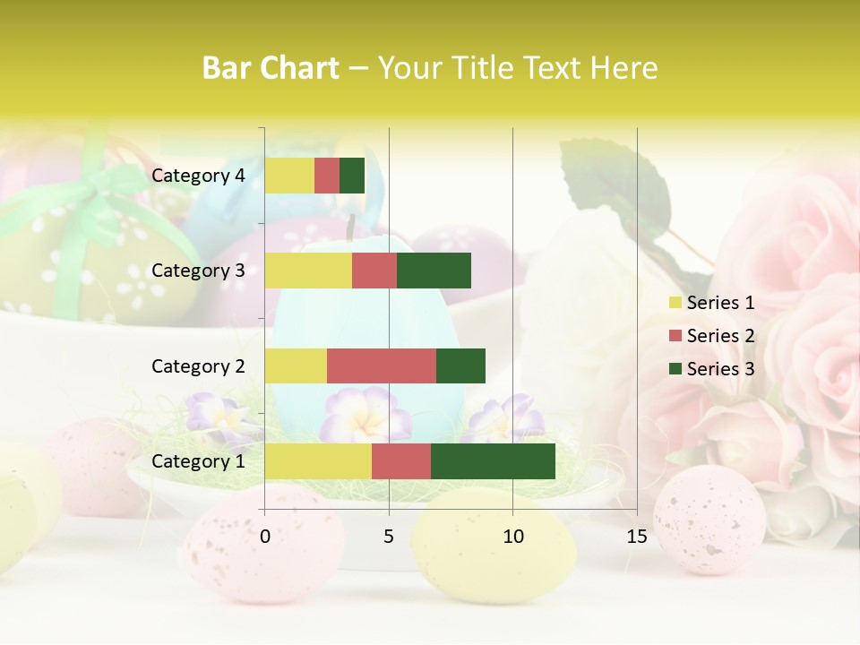 A Table Topped With Lots Of Eggs And Flowers PowerPoint Template