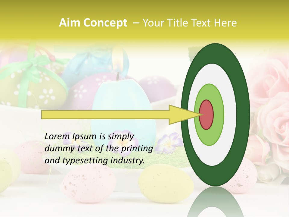 A Table Topped With Lots Of Eggs And Flowers PowerPoint Template