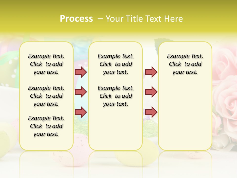 A Table Topped With Lots Of Eggs And Flowers PowerPoint Template