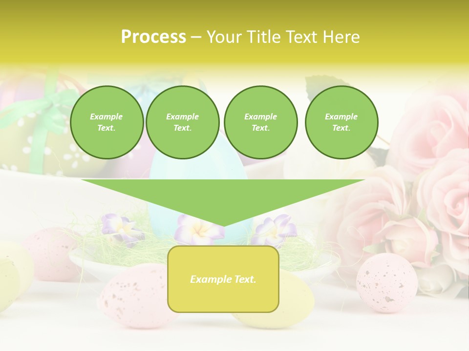 A Table Topped With Lots Of Eggs And Flowers PowerPoint Template