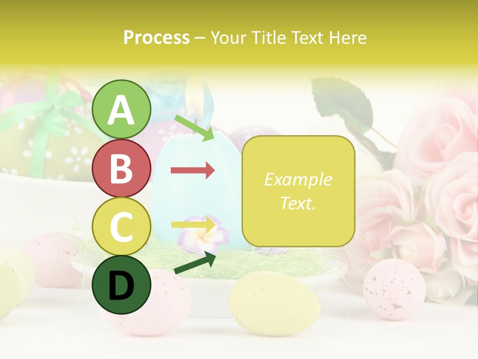 A Table Topped With Lots Of Eggs And Flowers PowerPoint Template