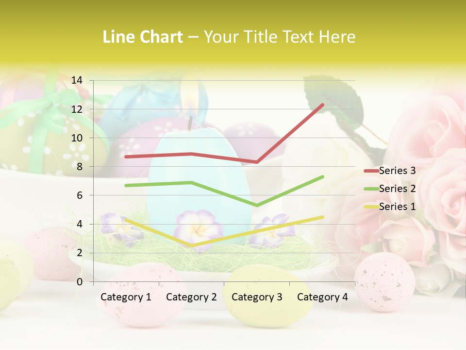 A Table Topped With Lots Of Eggs And Flowers PowerPoint Template
