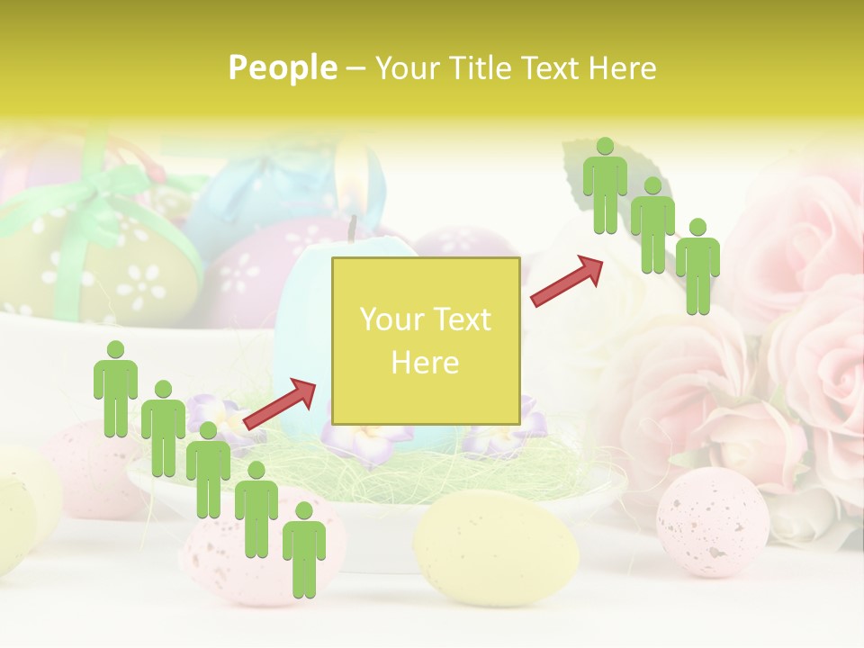 A Table Topped With Lots Of Eggs And Flowers PowerPoint Template