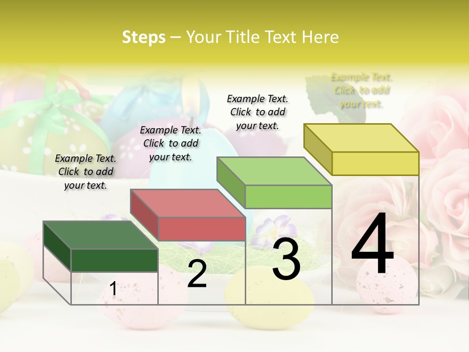 A Table Topped With Lots Of Eggs And Flowers PowerPoint Template