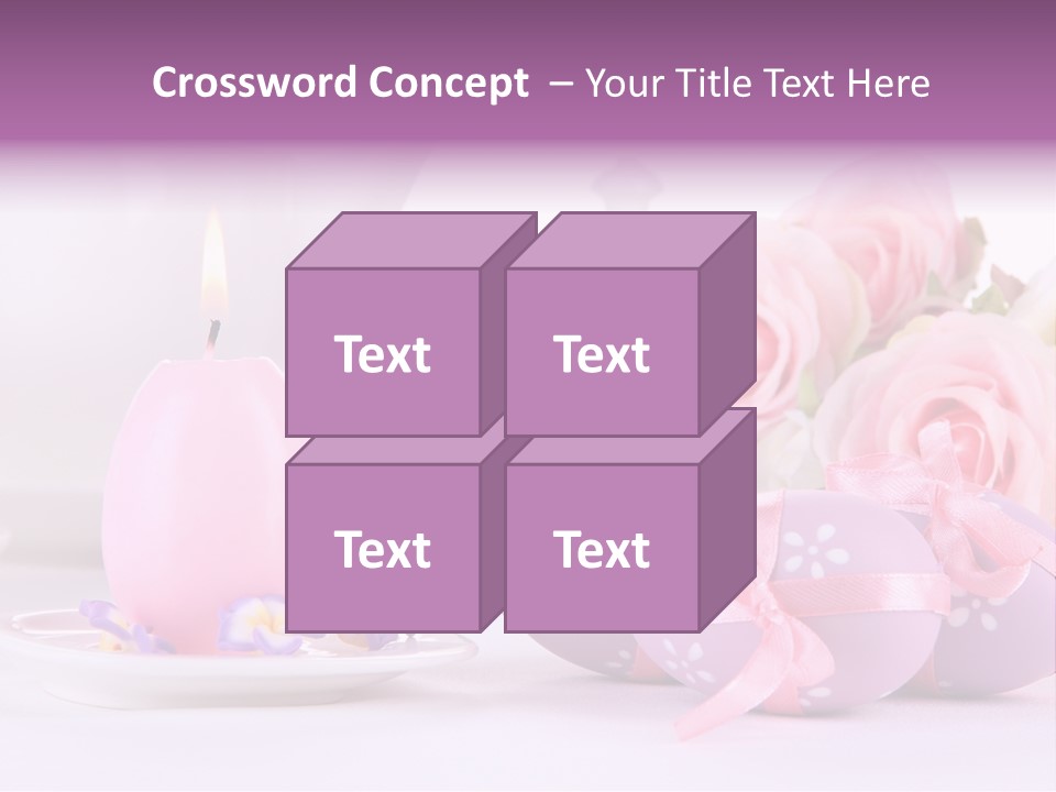 A Tea Pot And Some Pink Roses And Eggs PowerPoint Template