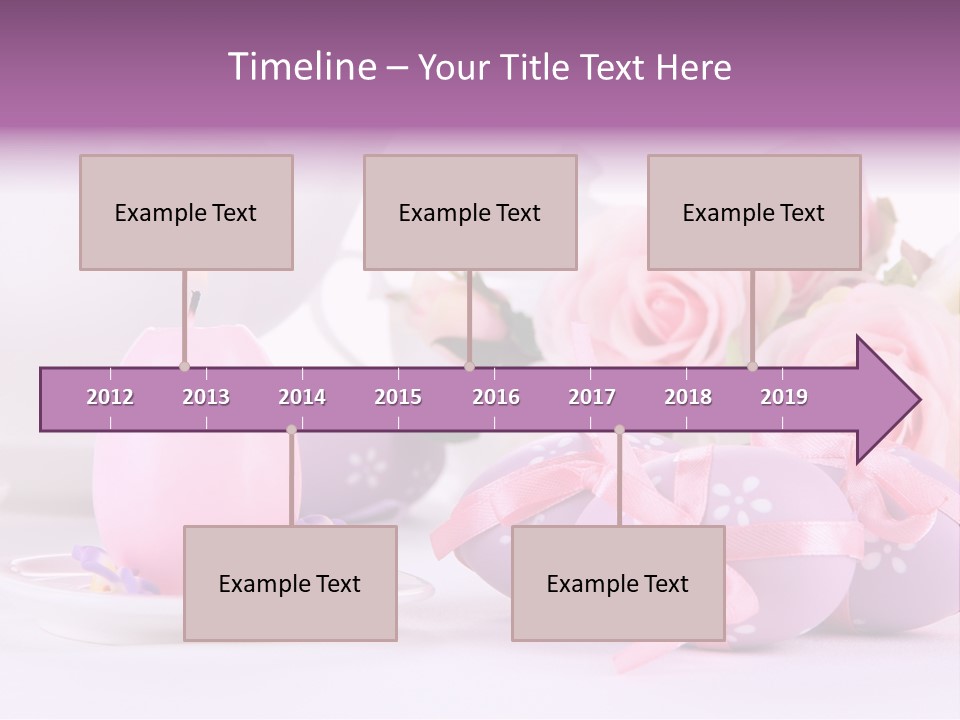 A Tea Pot And Some Pink Roses And Eggs PowerPoint Template