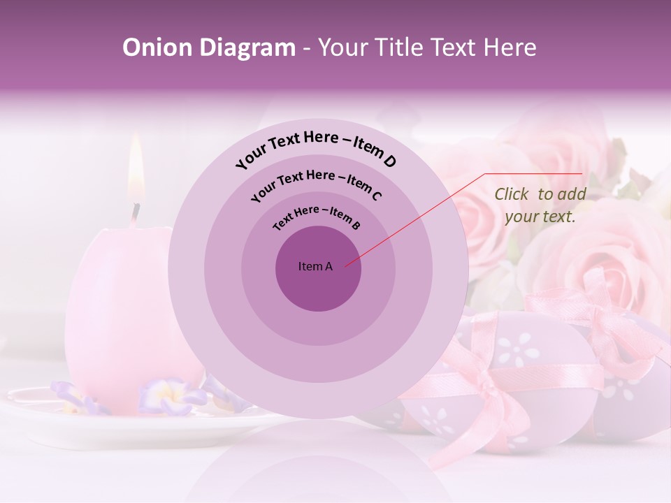 A Tea Pot And Some Pink Roses And Eggs PowerPoint Template