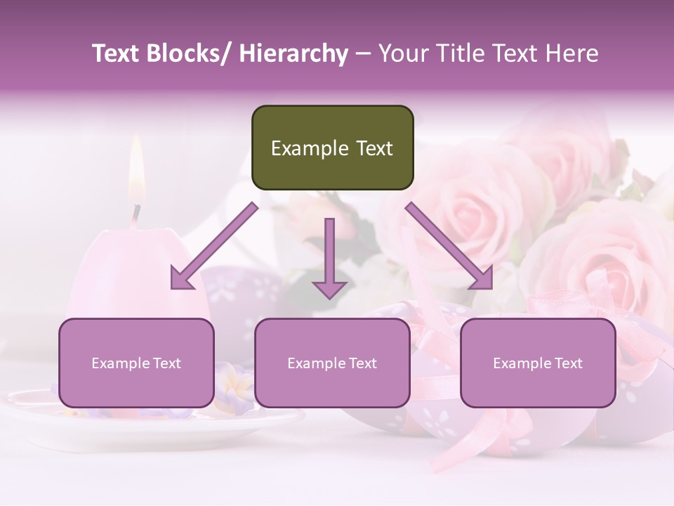 A Tea Pot And Some Pink Roses And Eggs PowerPoint Template