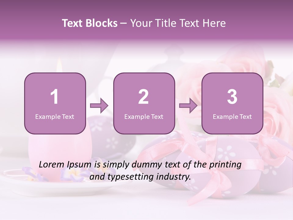 A Tea Pot And Some Pink Roses And Eggs PowerPoint Template