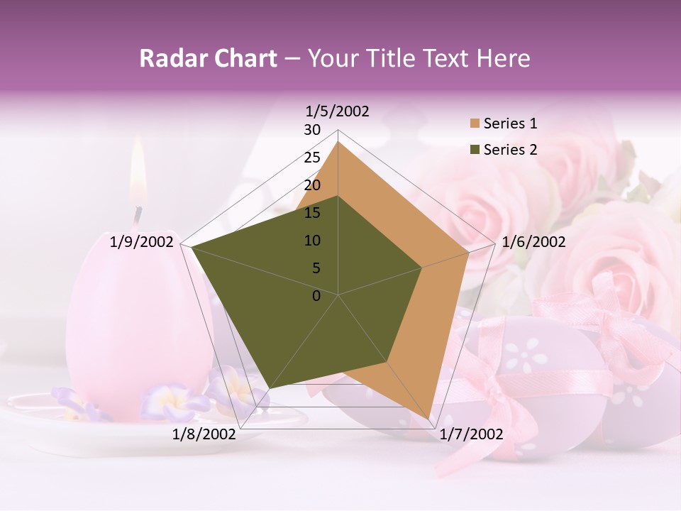 A Tea Pot And Some Pink Roses And Eggs PowerPoint Template
