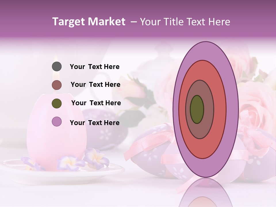 A Tea Pot And Some Pink Roses And Eggs PowerPoint Template