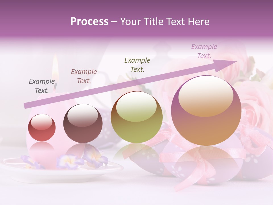 A Tea Pot And Some Pink Roses And Eggs PowerPoint Template