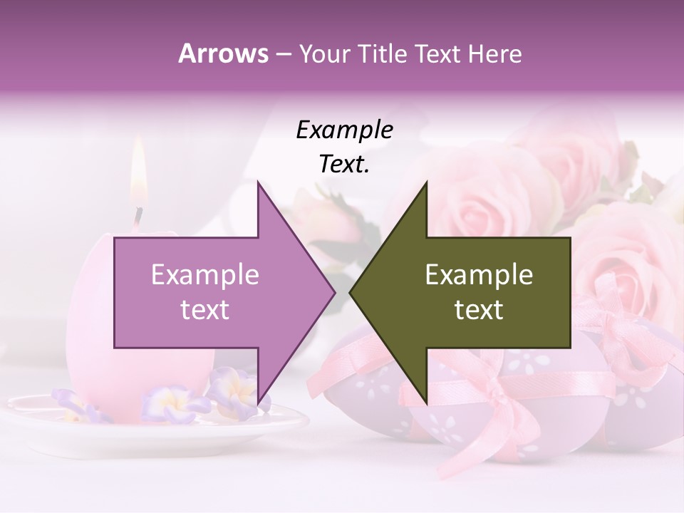 A Tea Pot And Some Pink Roses And Eggs PowerPoint Template