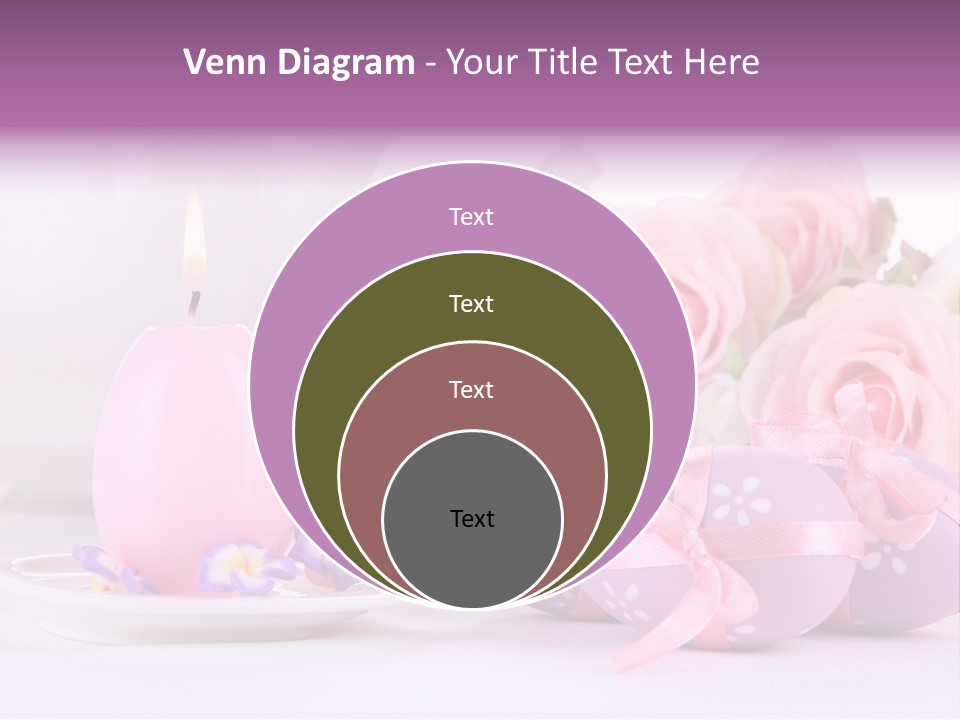 A Tea Pot And Some Pink Roses And Eggs PowerPoint Template