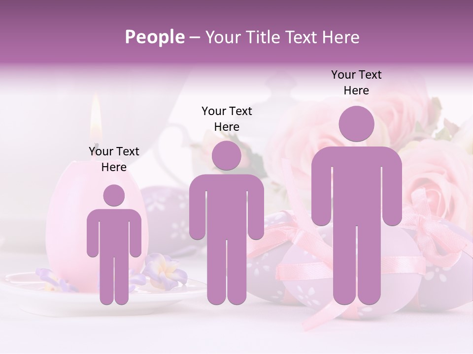 A Tea Pot And Some Pink Roses And Eggs PowerPoint Template