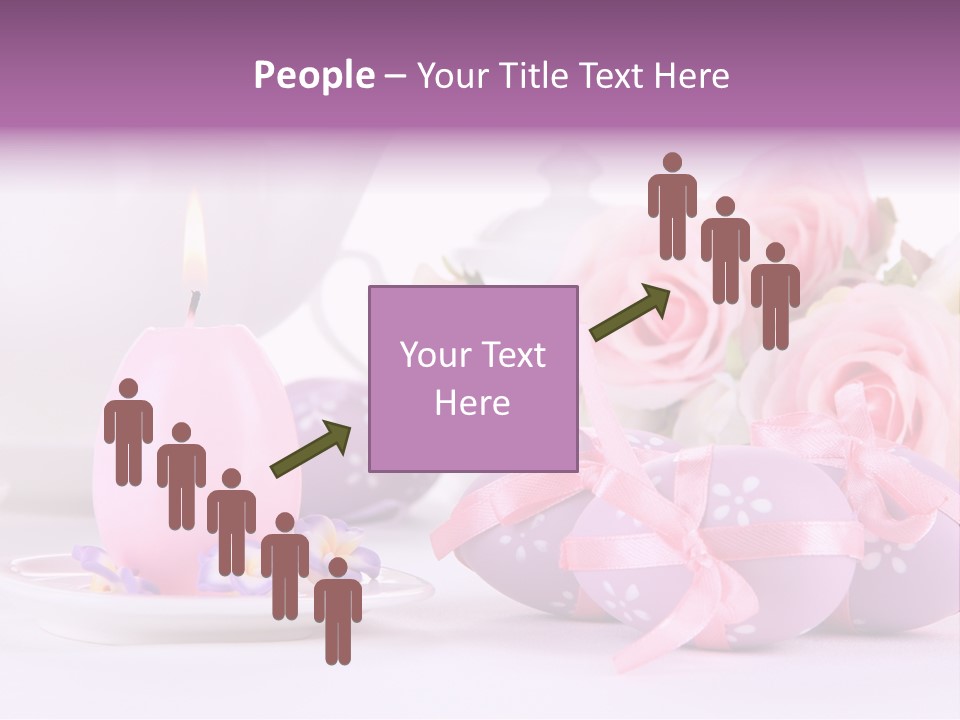 A Tea Pot And Some Pink Roses And Eggs PowerPoint Template