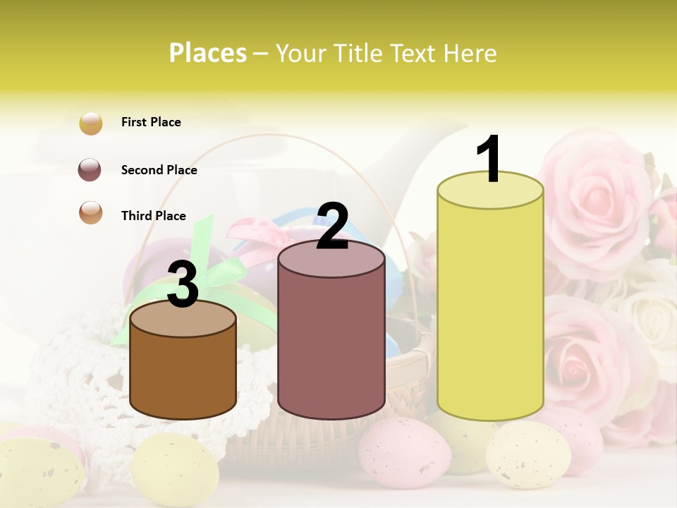 A Teapot With Flowers And Eggs On A Table PowerPoint Template