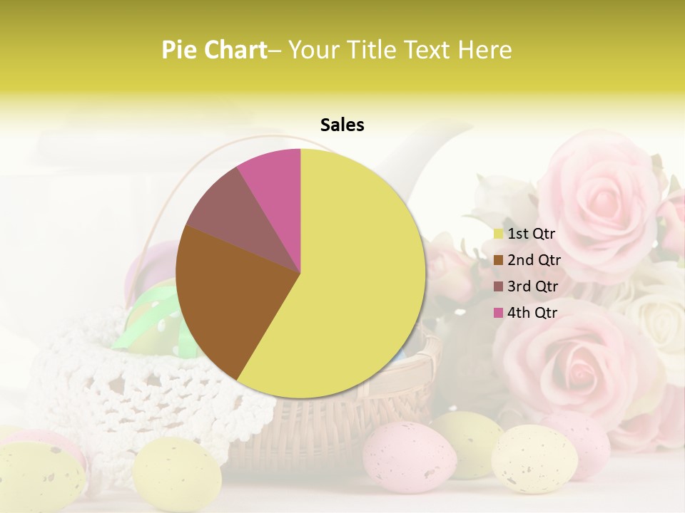 A Teapot With Flowers And Eggs On A Table PowerPoint Template