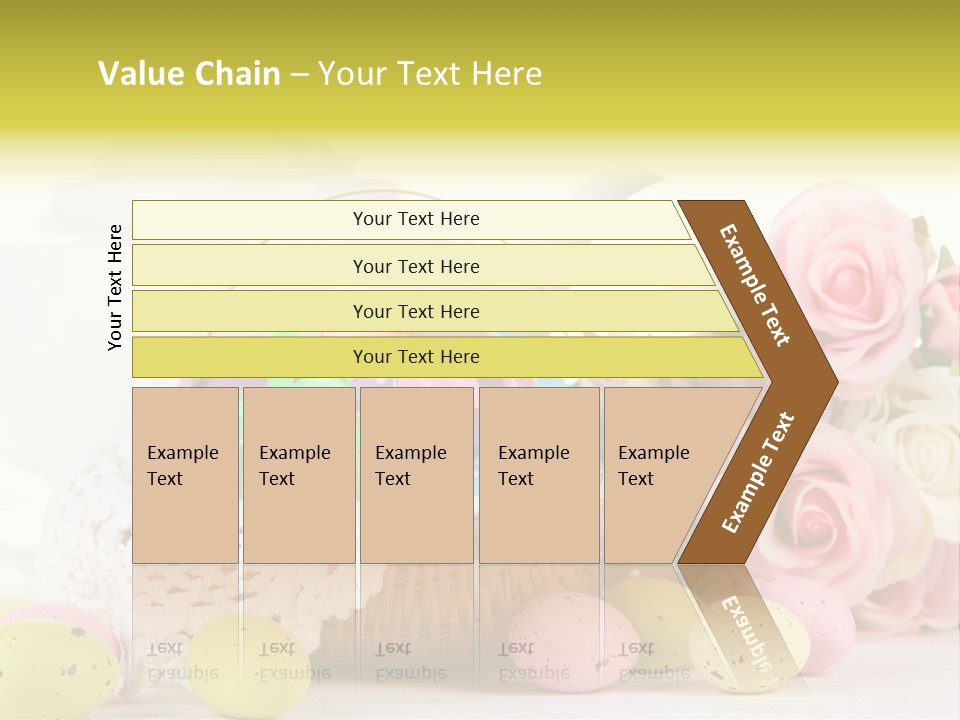 A Teapot With Flowers And Eggs On A Table PowerPoint Template