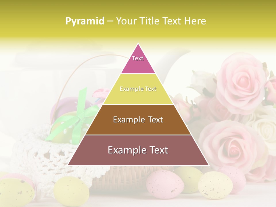 A Teapot With Flowers And Eggs On A Table PowerPoint Template