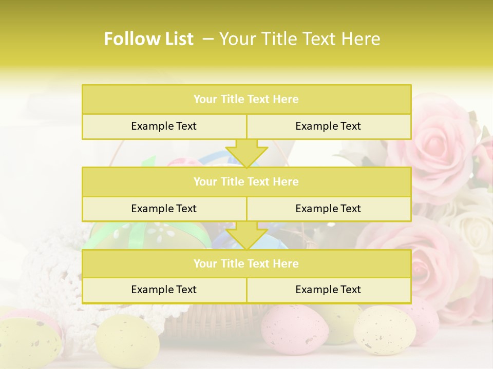A Teapot With Flowers And Eggs On A Table PowerPoint Template