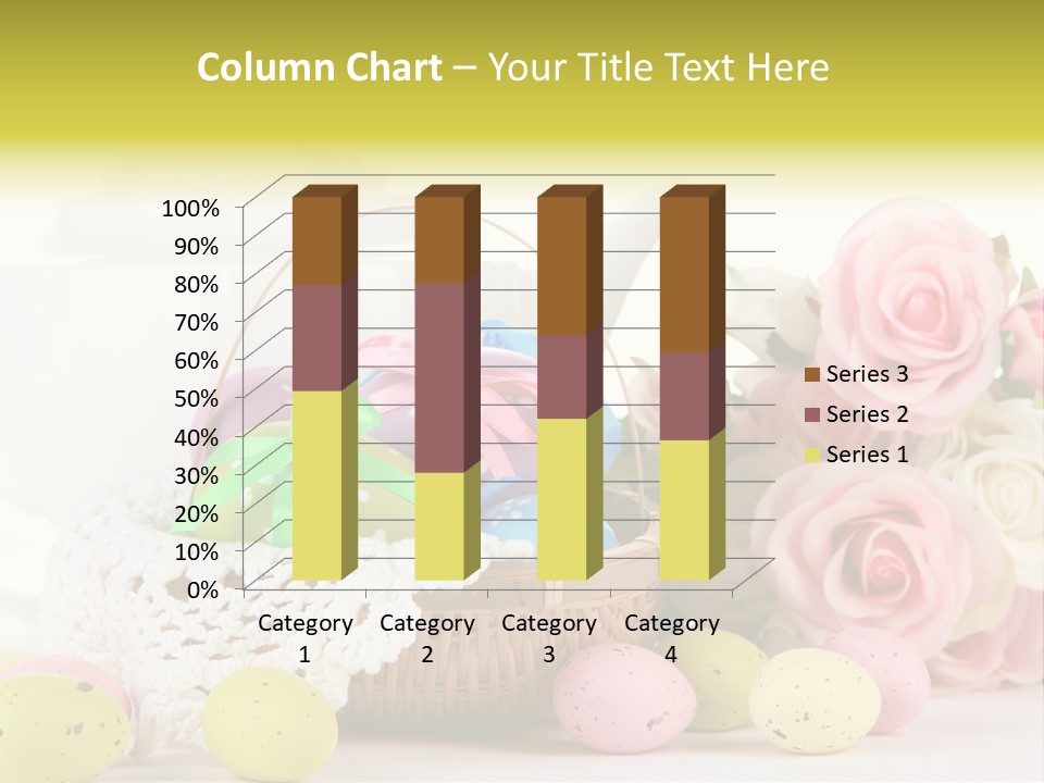 A Teapot With Flowers And Eggs On A Table PowerPoint Template