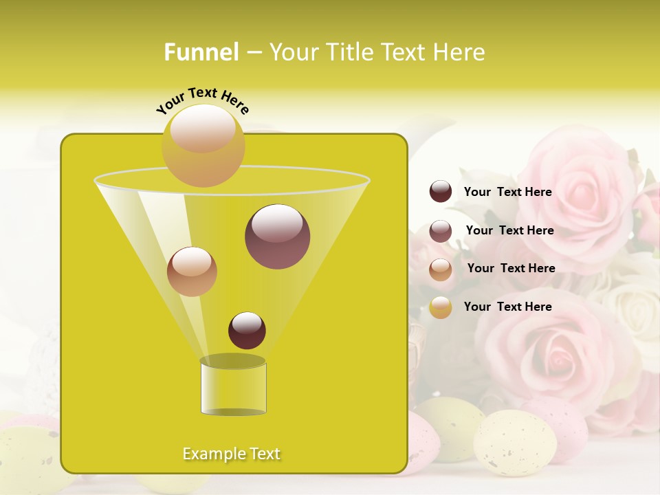 A Teapot With Flowers And Eggs On A Table PowerPoint Template