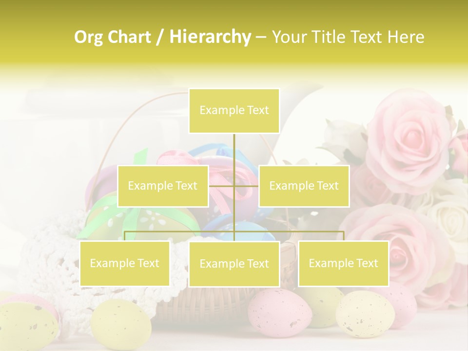 A Teapot With Flowers And Eggs On A Table PowerPoint Template