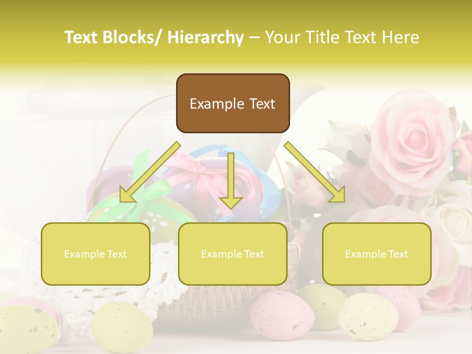 A Teapot With Flowers And Eggs On A Table PowerPoint Template