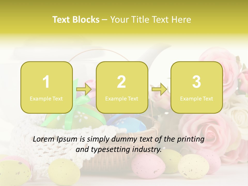 A Teapot With Flowers And Eggs On A Table PowerPoint Template