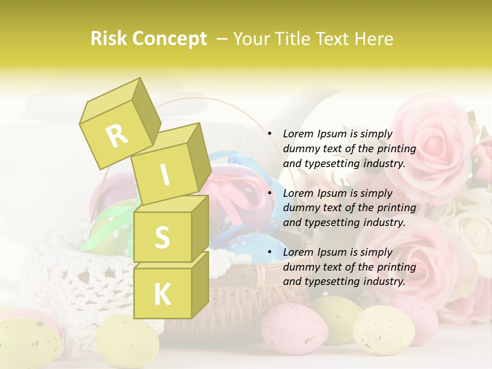 A Teapot With Flowers And Eggs On A Table PowerPoint Template