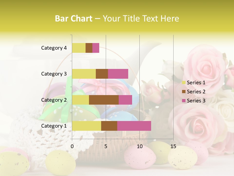 A Teapot With Flowers And Eggs On A Table PowerPoint Template