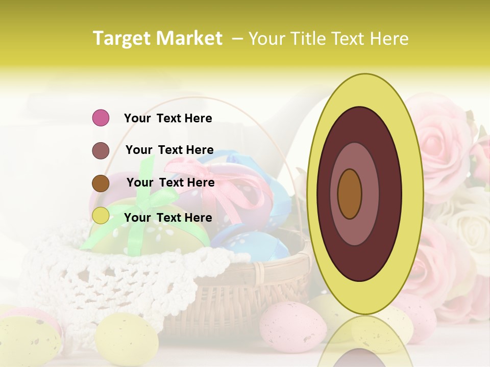 A Teapot With Flowers And Eggs On A Table PowerPoint Template