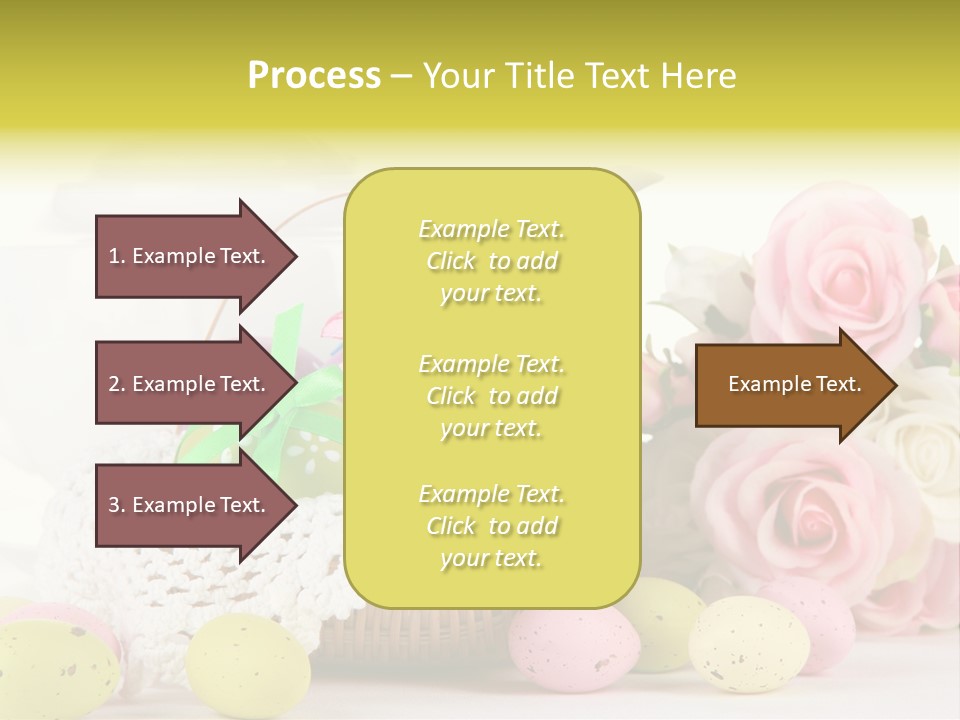 A Teapot With Flowers And Eggs On A Table PowerPoint Template