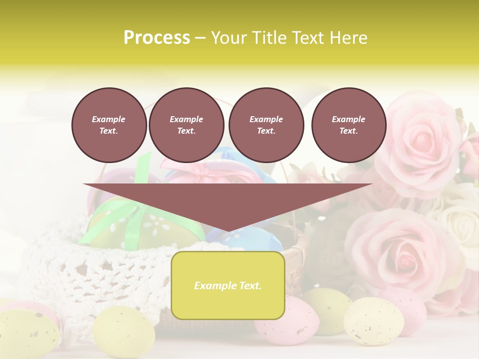 A Teapot With Flowers And Eggs On A Table PowerPoint Template