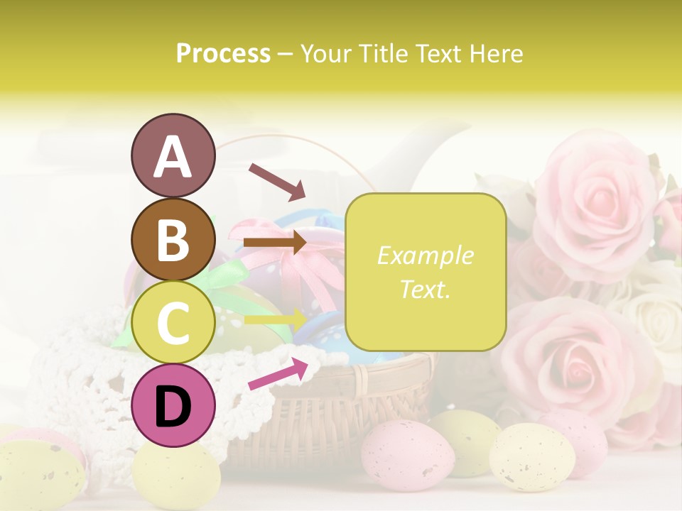 A Teapot With Flowers And Eggs On A Table PowerPoint Template