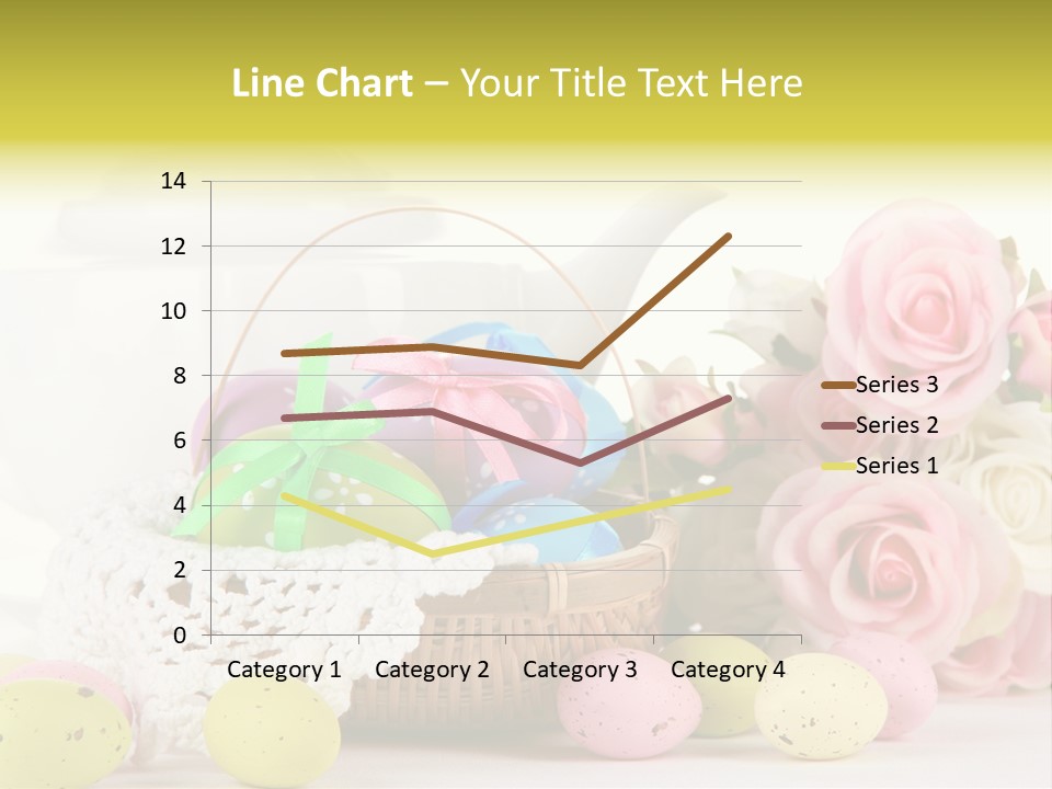 A Teapot With Flowers And Eggs On A Table PowerPoint Template
