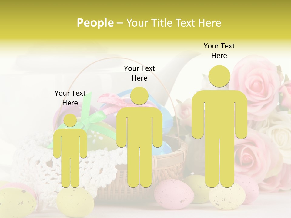 A Teapot With Flowers And Eggs On A Table PowerPoint Template