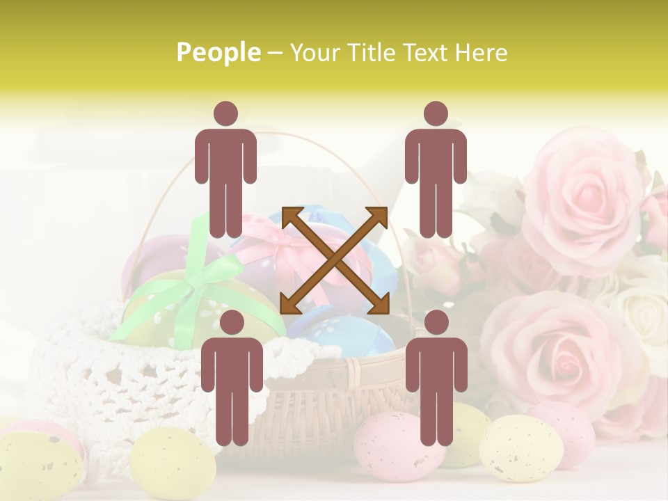 A Teapot With Flowers And Eggs On A Table PowerPoint Template