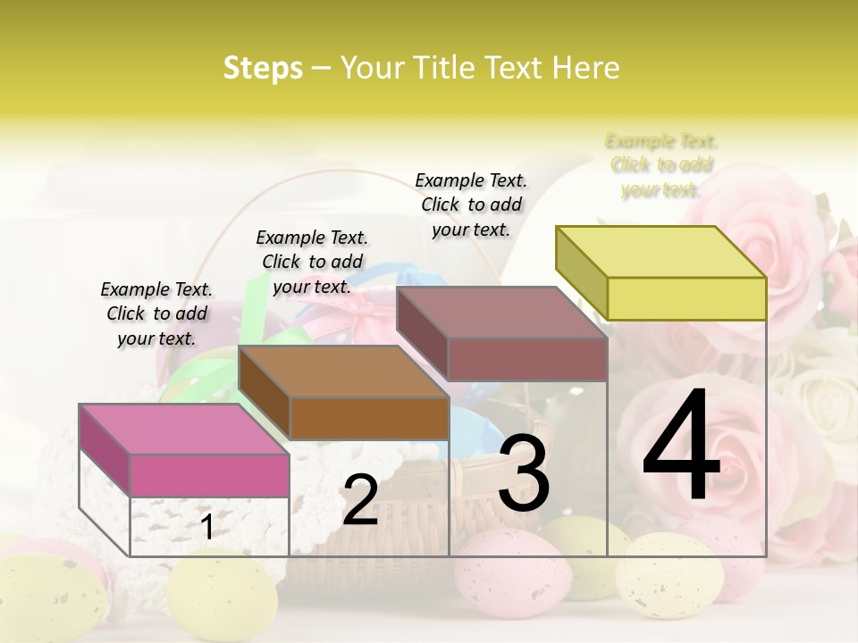 A Teapot With Flowers And Eggs On A Table PowerPoint Template