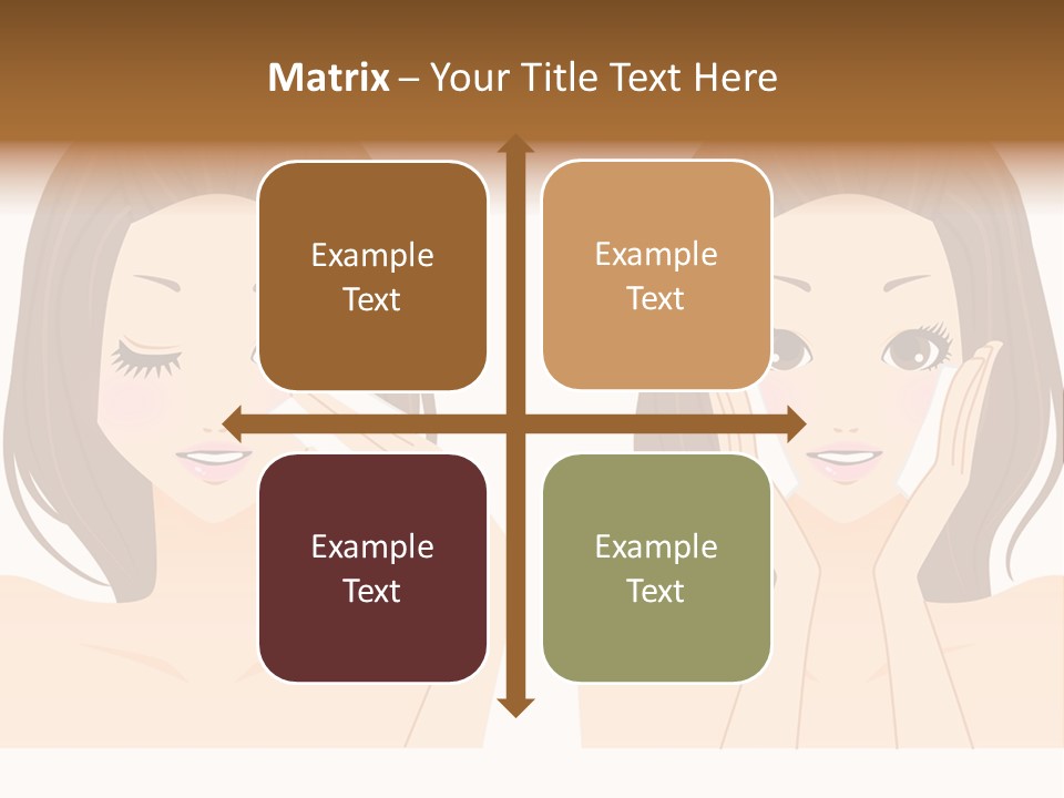 Women Who Care For Their Skin PowerPoint Template