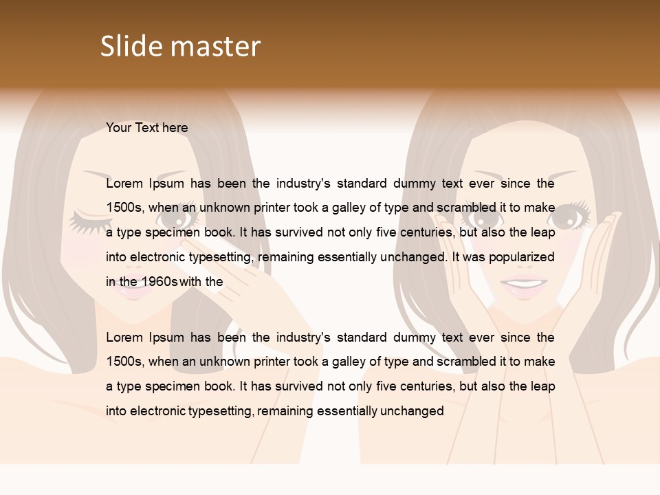 Women Who Care For Their Skin PowerPoint Template